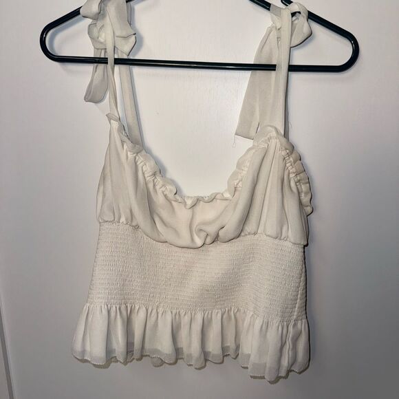 Wilfred Cream Ruffle Strap Top - Picture 3 of 5